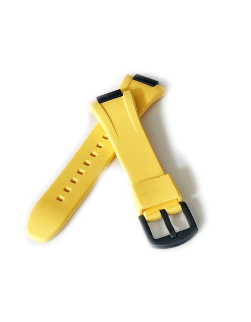 Yellow silicone strap