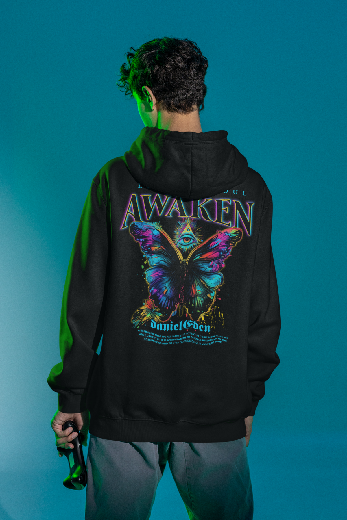 DanielEden heavy blend zip hoodie “ Awaken “