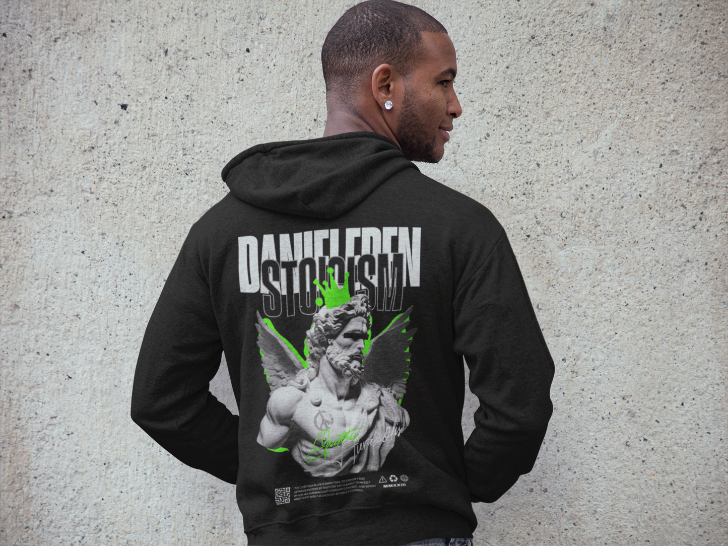 DanielEden heavy blend zip hoodie " STOICISM"