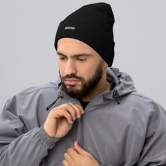 DanielEden premium Beanie met omgeslagen rand en logo