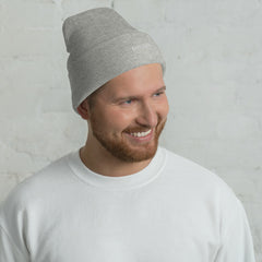 DanielEden premium Beanie met omgeslagen rand en logo