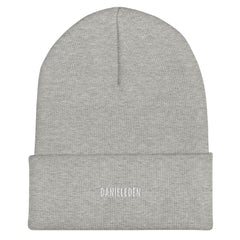 DanielEden premium Beanie met omgeslagen rand en logo