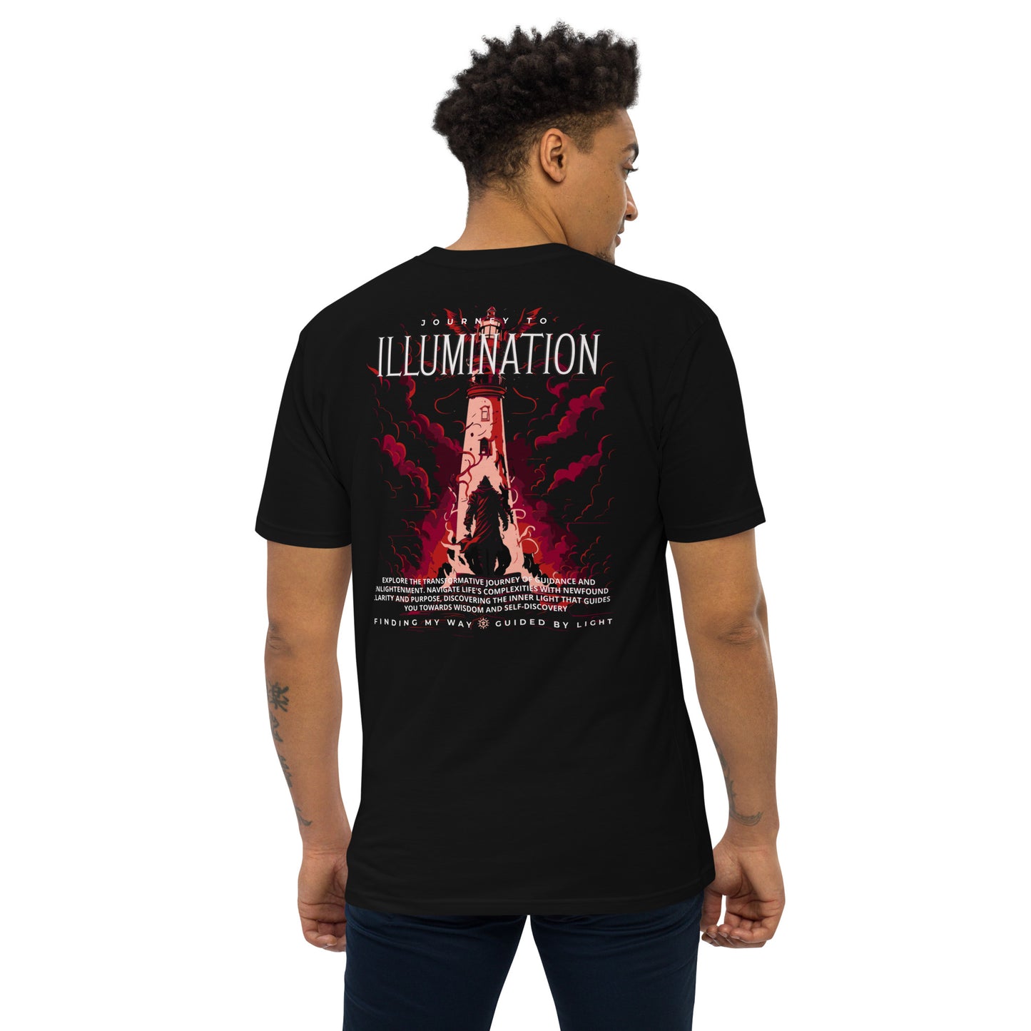 DanielEden Premium zwaar T-shirt voor heren 'Ilumination'