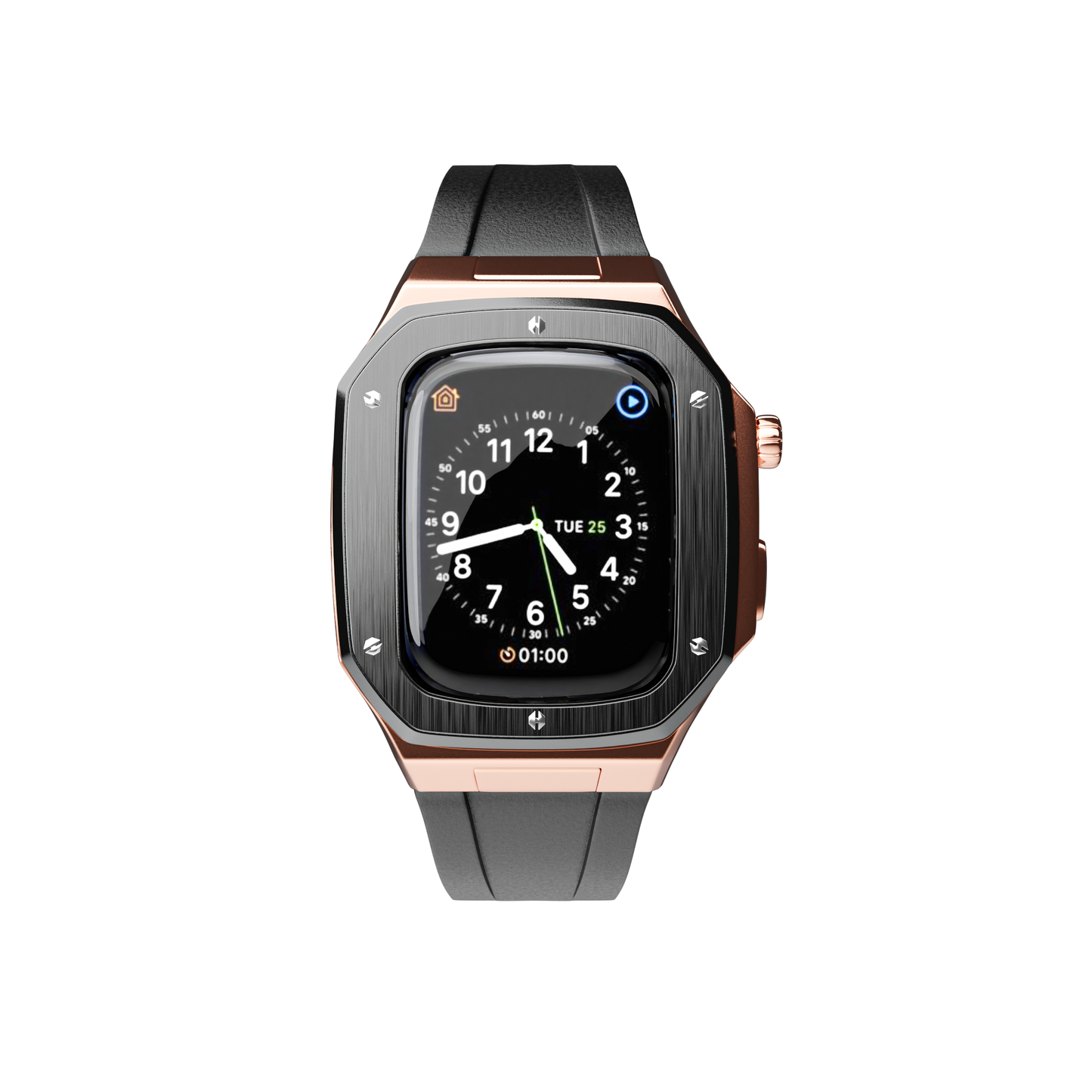 The Athlete Black with Rose gold