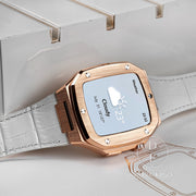 The Rosetta Rose Gold White Leather