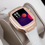 The Rosetta Rose Gold White Leather