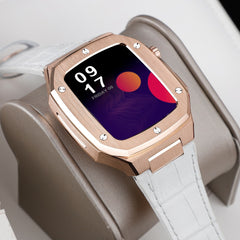 The Rosetta Rose Gold White Leather