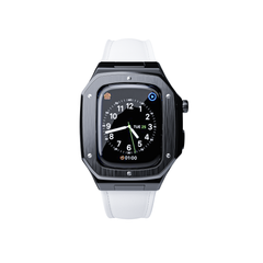 The Rosetta Black with White Leather